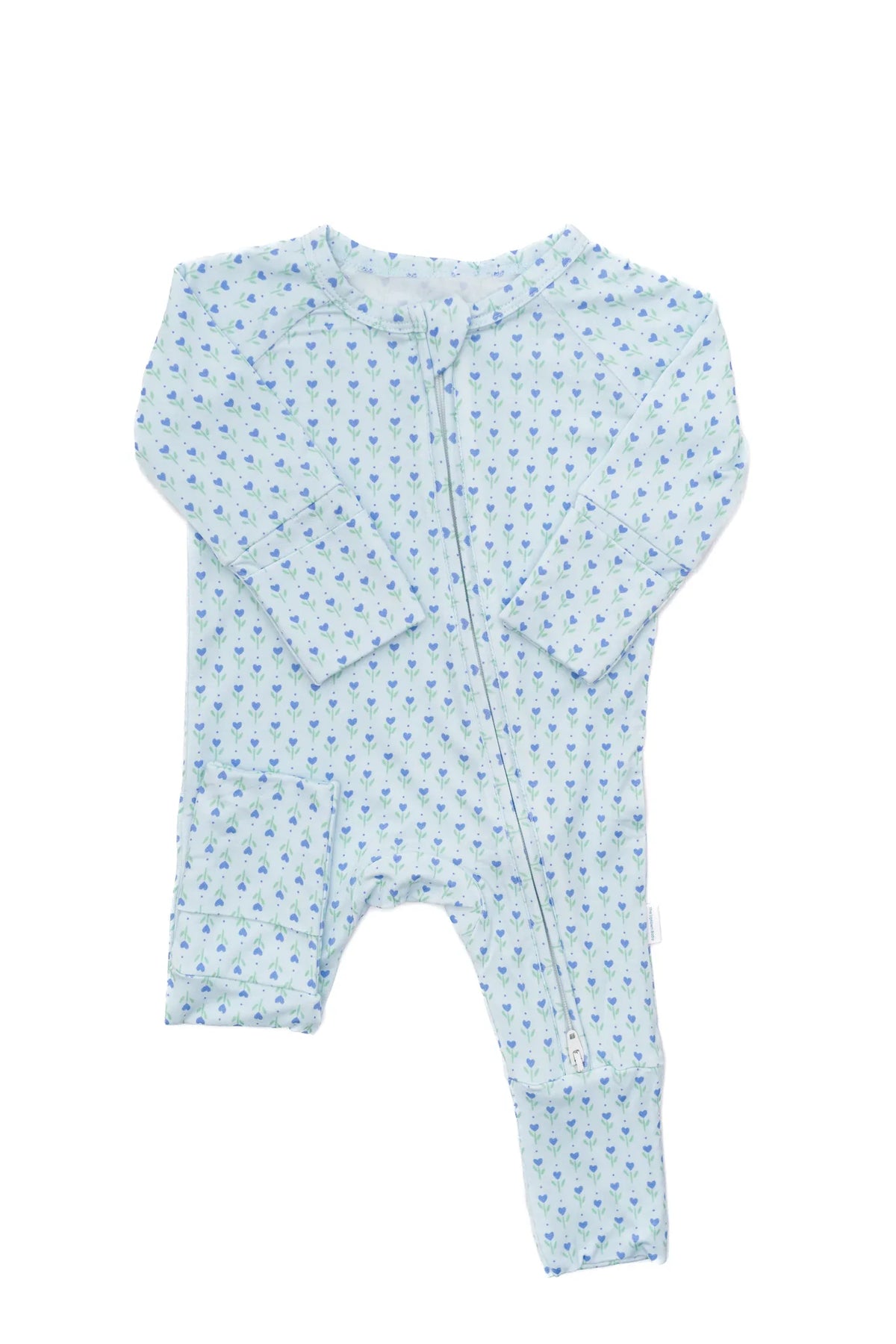 Uptown Baby Periwinkle / 3-6 Mo Uptown Baby Girls Long Sleeve Romper - BB's Tulips Periwinkle