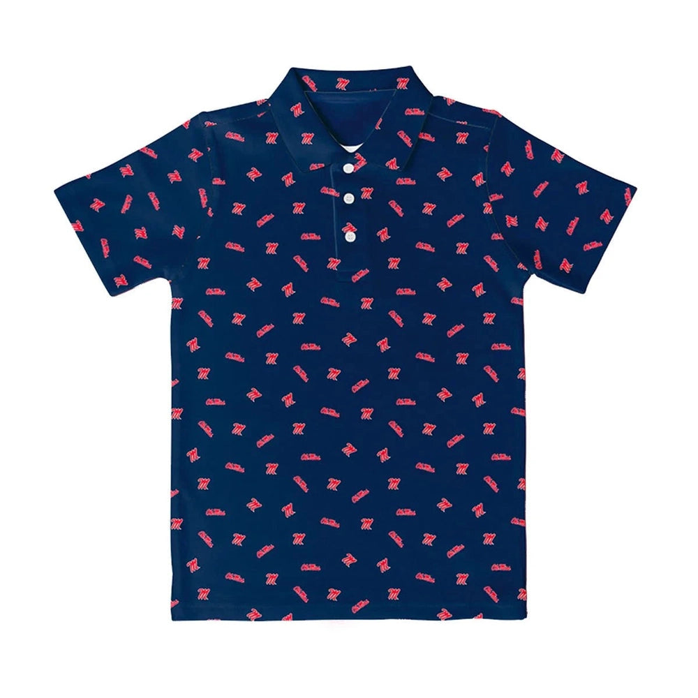 Vive La Fete Navy / 2 Toddler Vive La Fete Boys Ole Miss Repeat Logo Polo Shirt