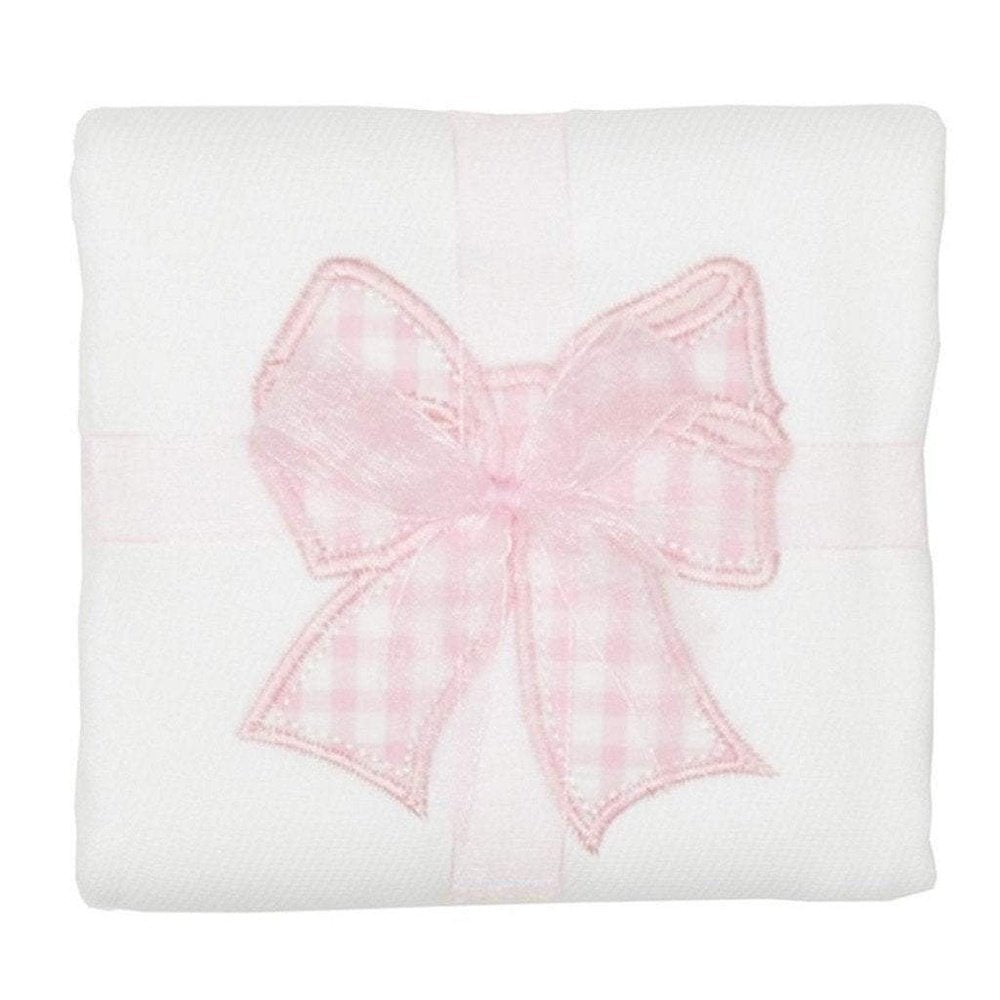 3 Marthas Appliqued Cotton Burp Cloth Bow