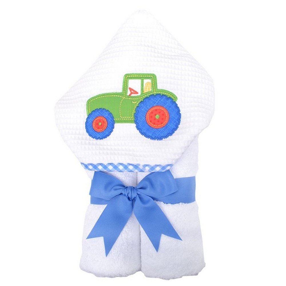 3 Marthas3 Marthas Everykid Hooded Towel TractorBabysupermarket