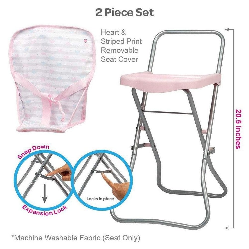 Adora Charisma Pink Doll High Chair