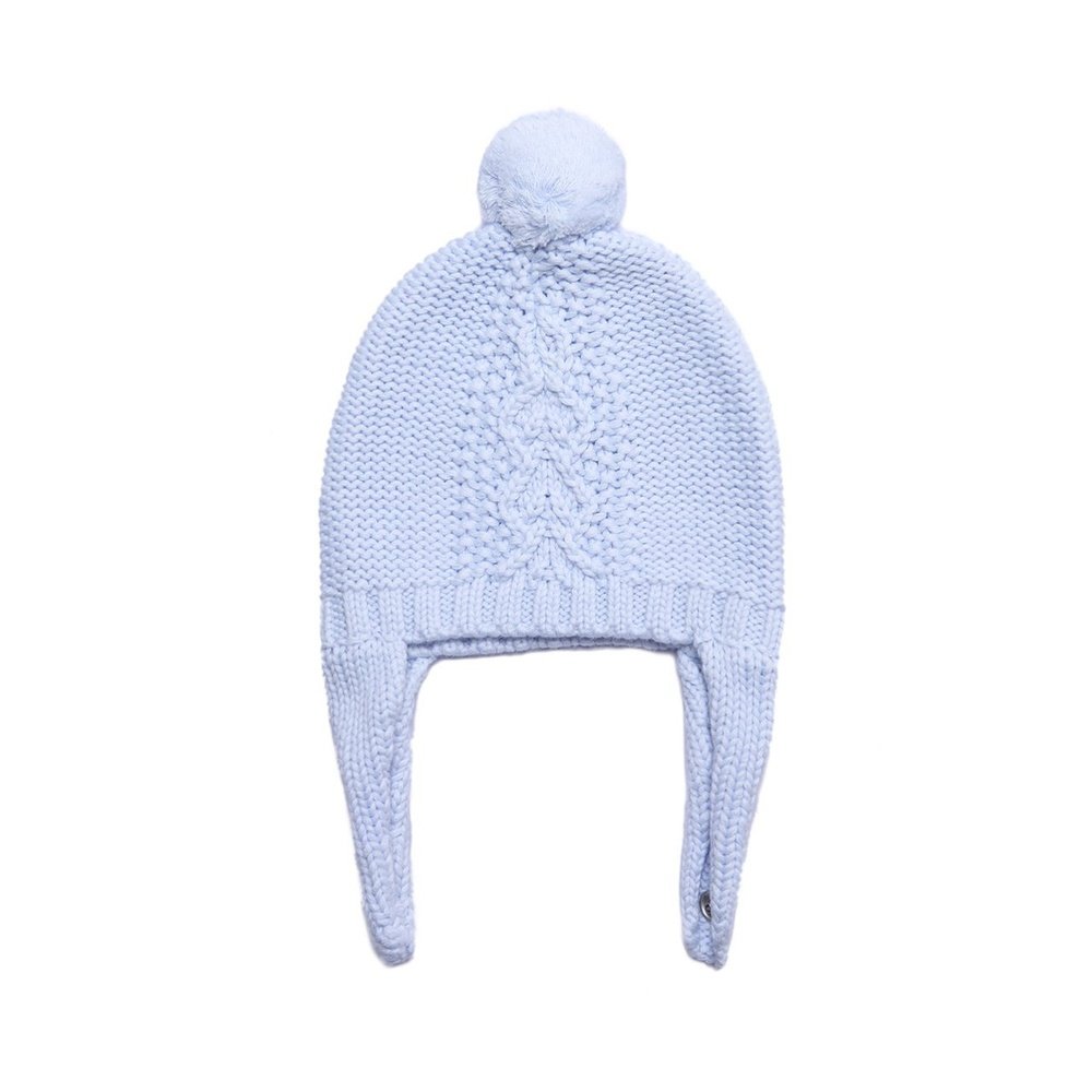 Angel Dear Chunky Knit Pilot Hat Pale Blue