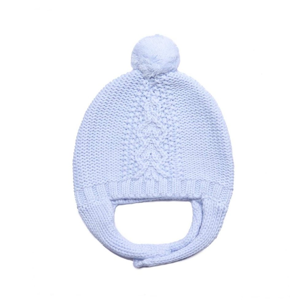 Angel Dear Chunky Knit Pilot Hat Pale Blue