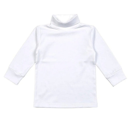 Baby Loren White Pima Unisex Turtleneck