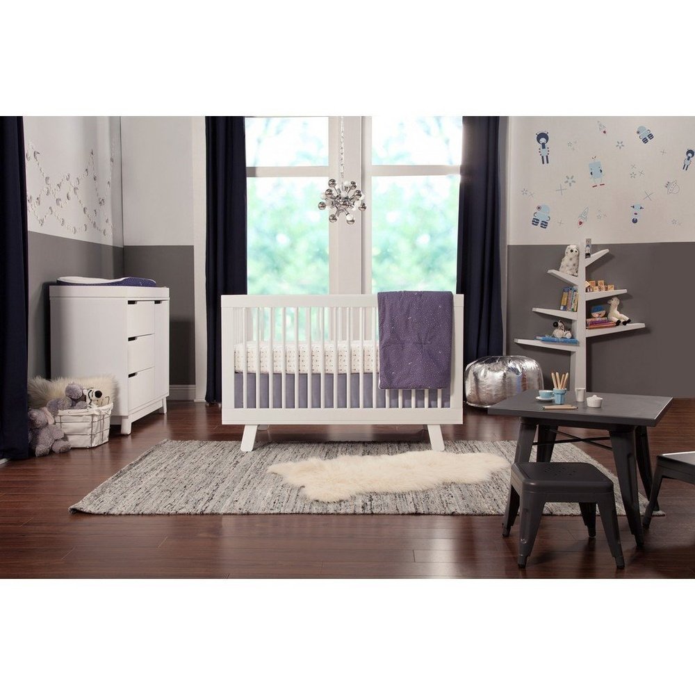Babyletto Hudson 3-Drawer Changer Dresser w/Removable Changing Tray in White