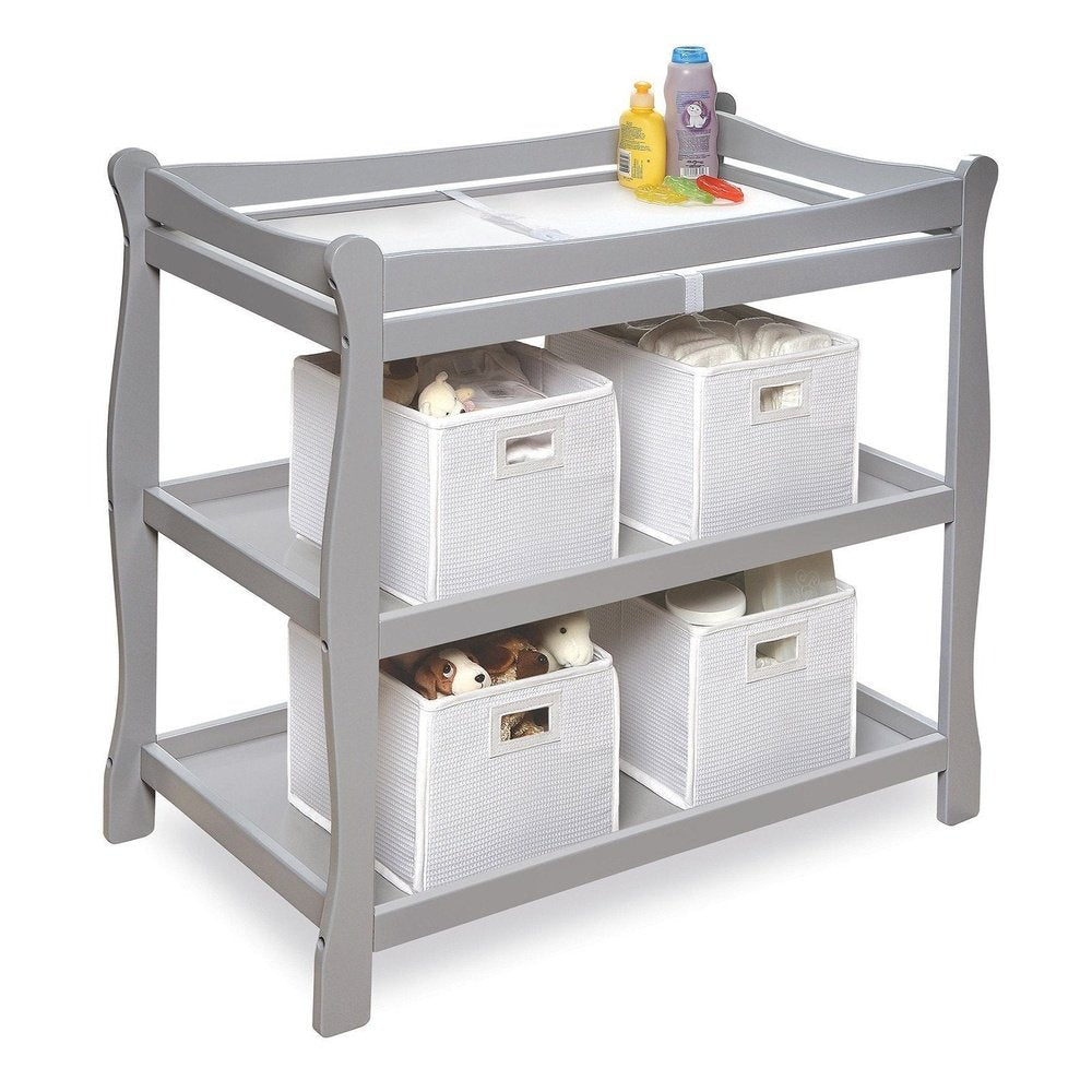 Badger Sleigh Nursery Changing Table Gray