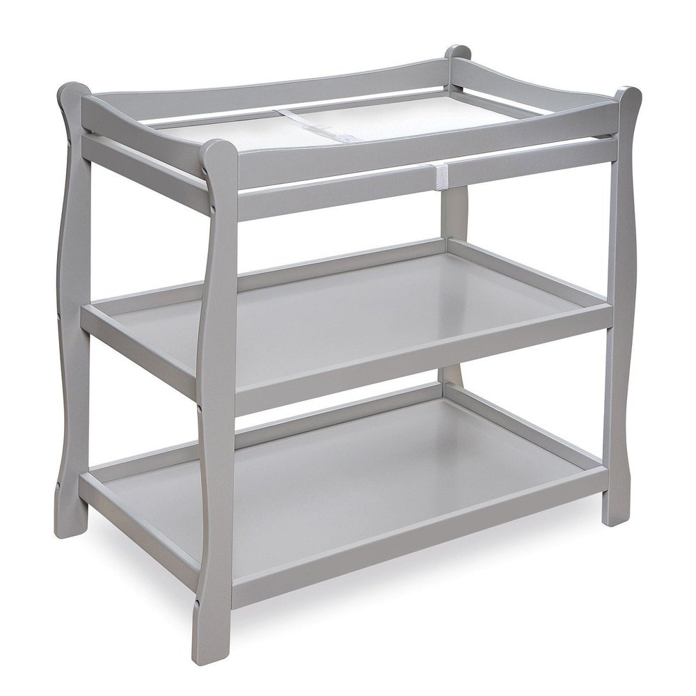 Badger Sleigh Nursery Changing Table Gray