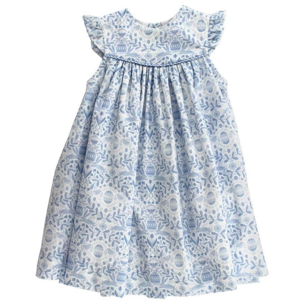 Bailey Boys Apparel & Gifts 12 Mo / Blue Bailey Boys Egg Print/Blue Check Seersucker- Float Dress