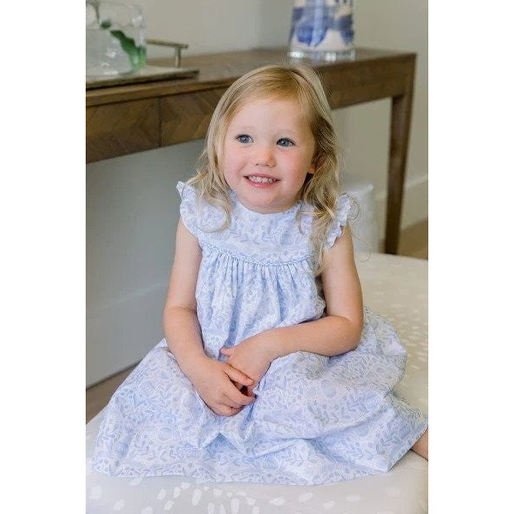 Bailey Boys Apparel & Gifts Bailey Boys Egg Print/Blue Check Seersucker- Float Dress