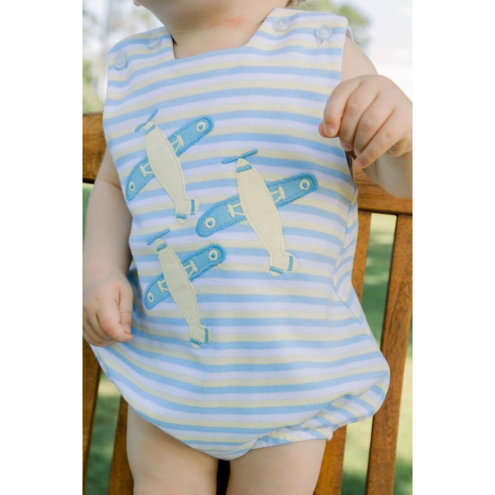 Bailey Boys Apparel & Gifts Bailey Boys Pastel Planes Knit Infant Bubble
