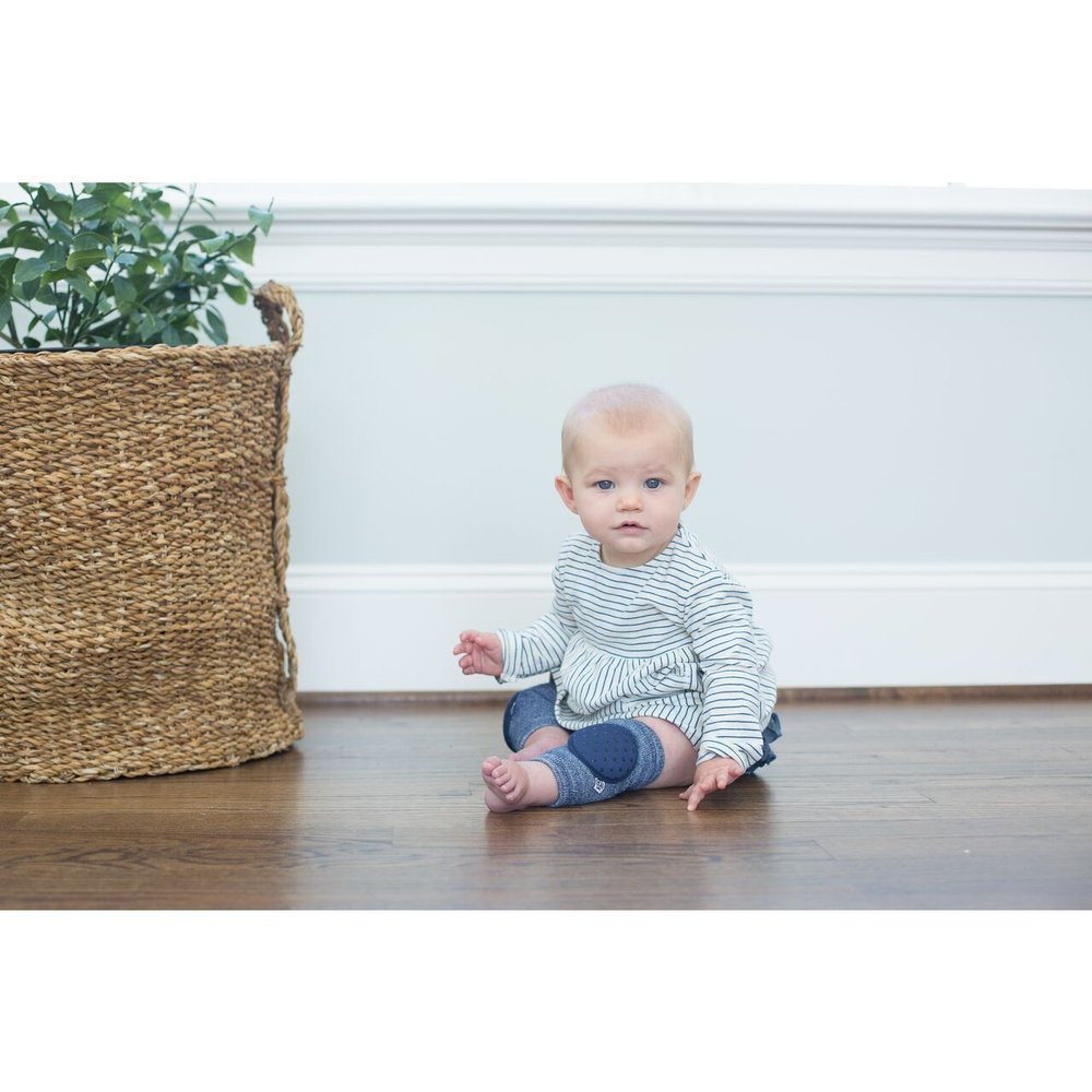 Bella Tunno Heathered Navy Happy Knees