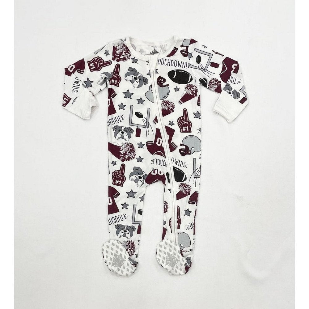Belle Cher Bulldogs Unisex Footie Romper