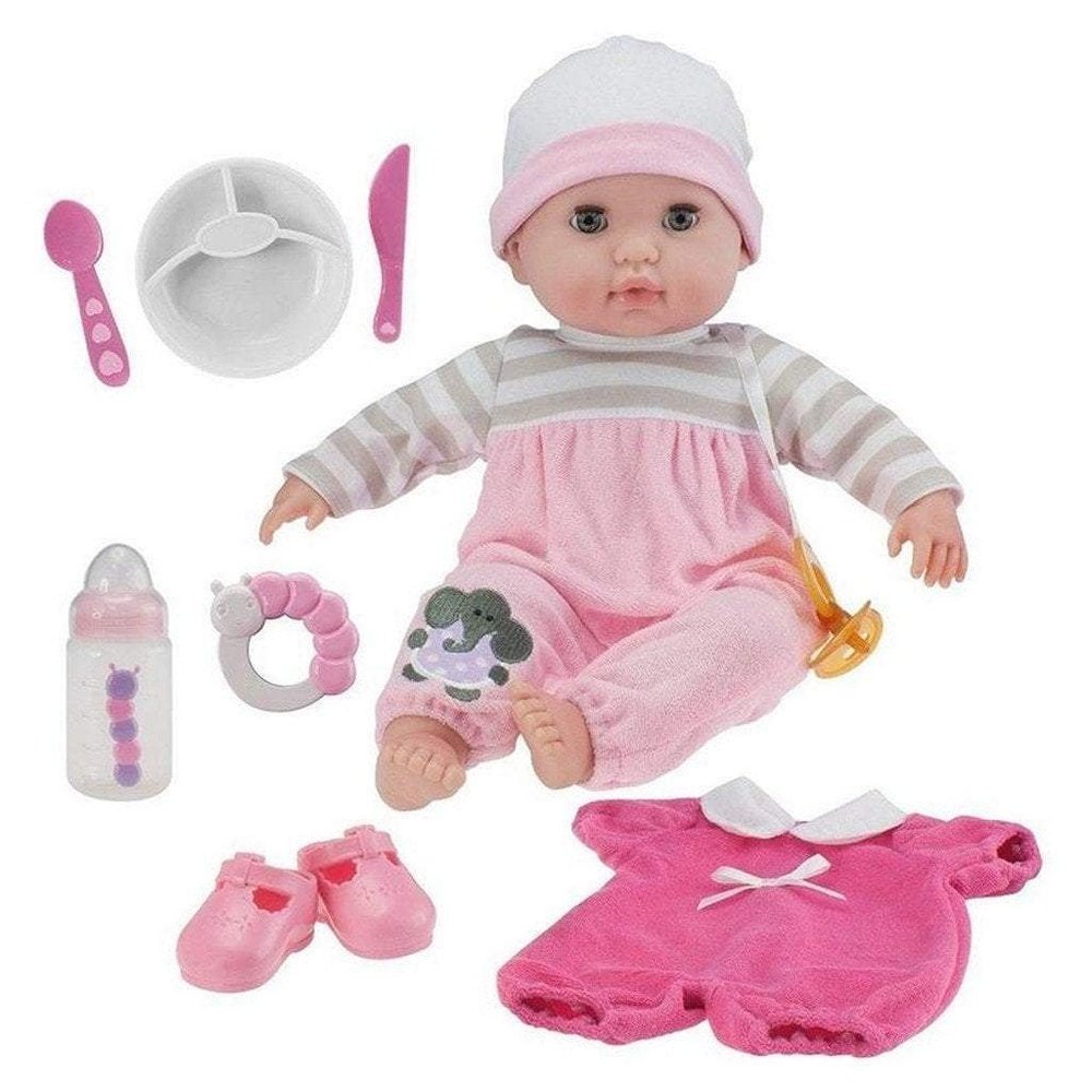 Berenguer Boutique 15" Soft Body Baby Doll - Pink 10 Piece