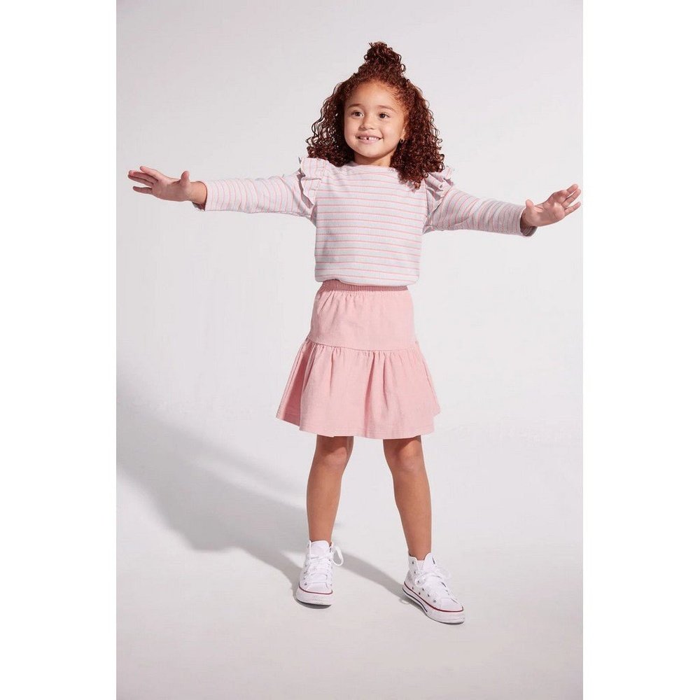 Bisby by Little English Sadie Top Grey & Pink Stripe