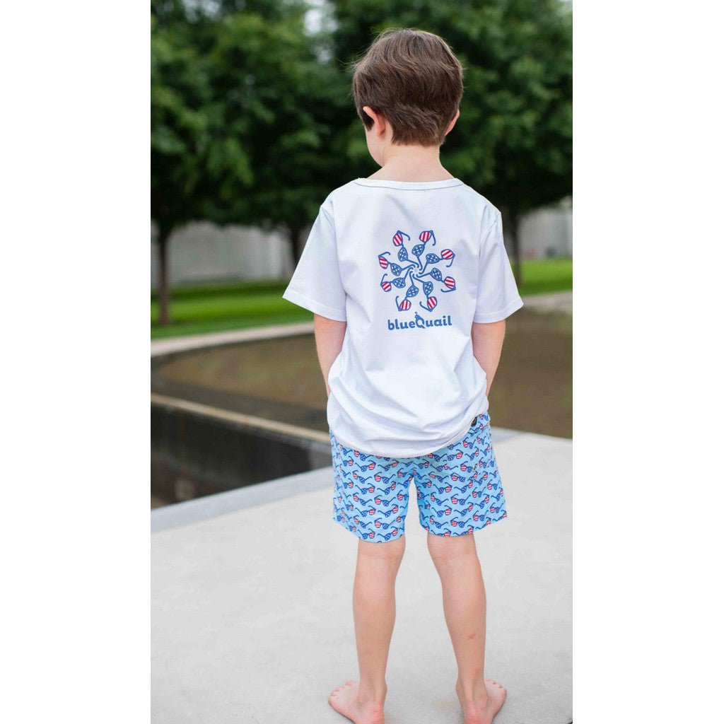 Blue Quail Clothing Company Boys Blue Shades Swim Trunk