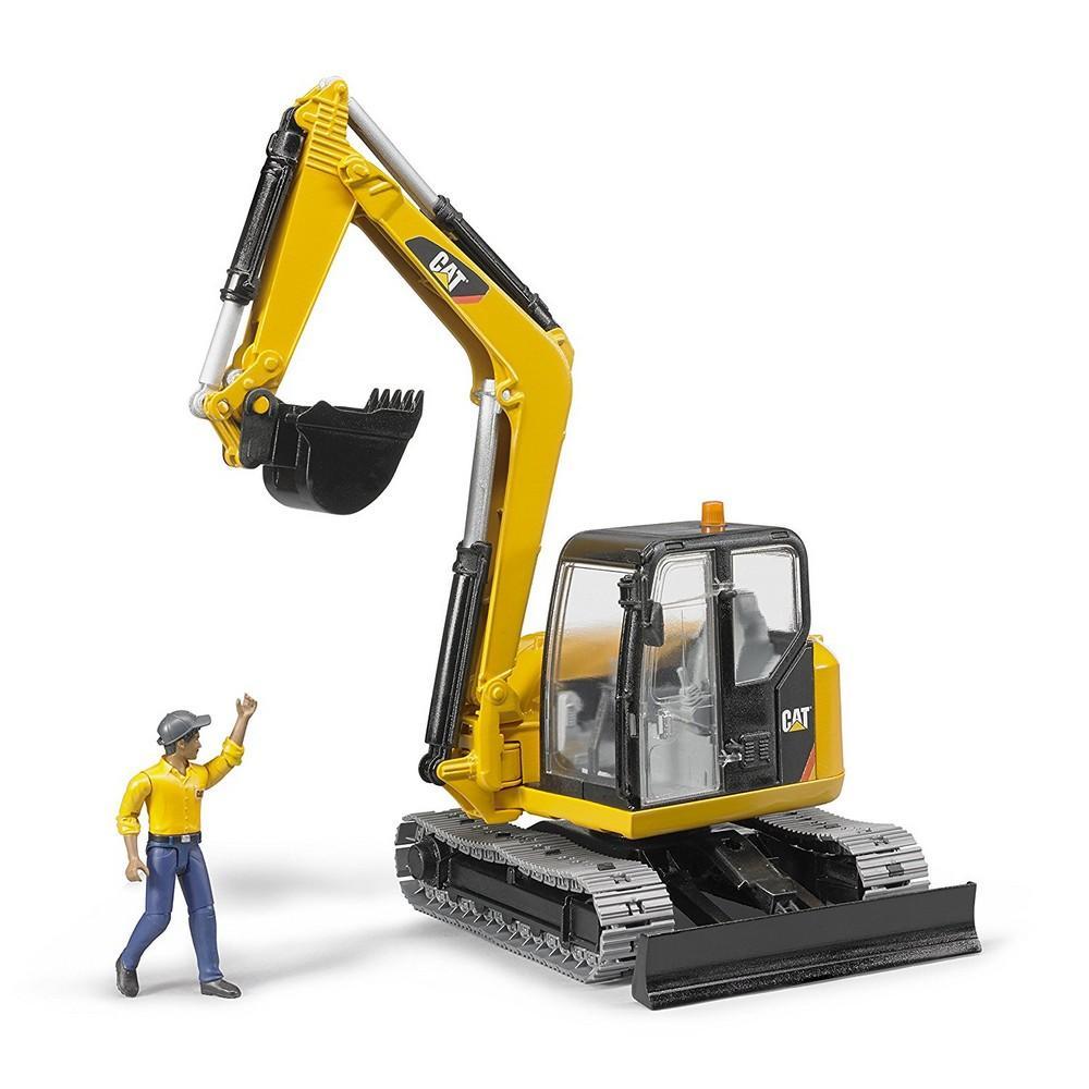 Bruder CAT Mini Excavator with worker