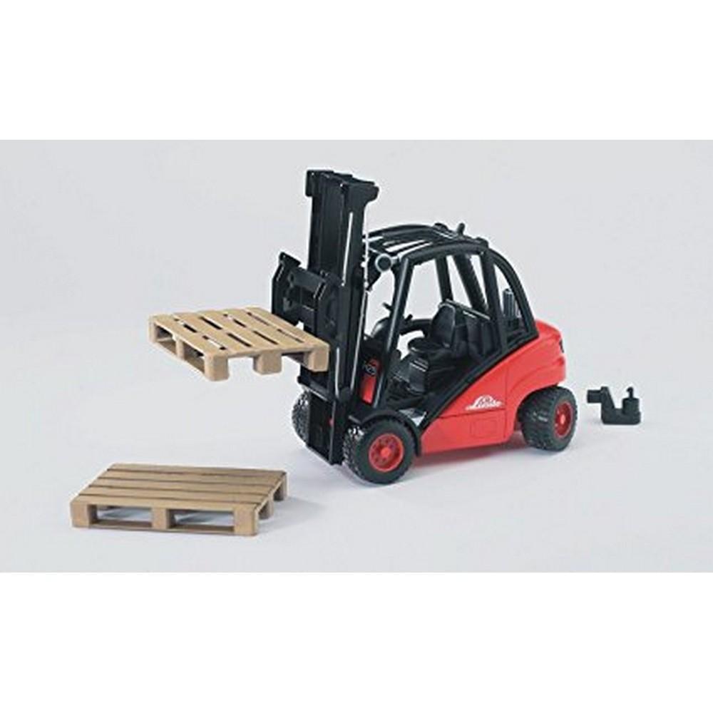 Bruder Linde H30D Forklift w/ 2 Pallets