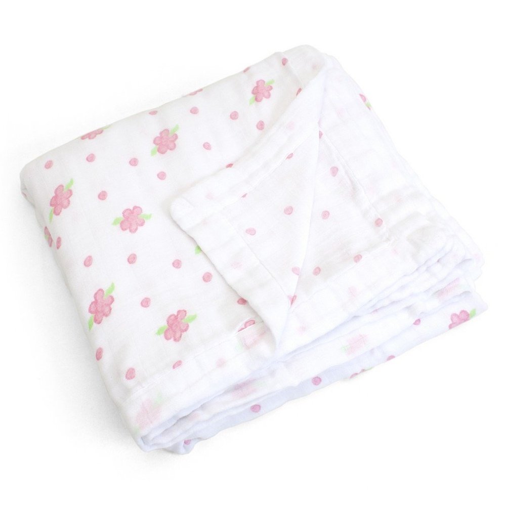 Child to Cherish Goldilocks Blanket Rosebuds and Dots Pink