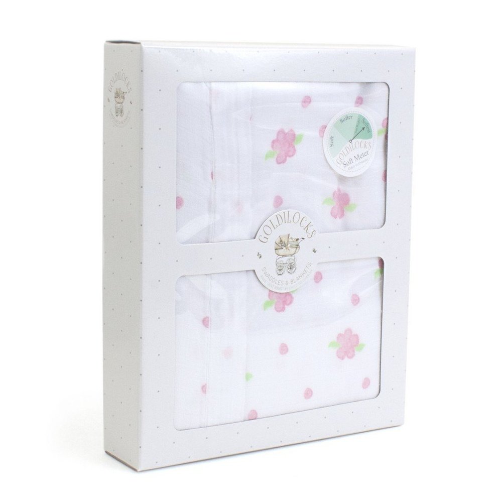 Child to Cherish Goldilocks Blanket Rosebuds and Dots Pink