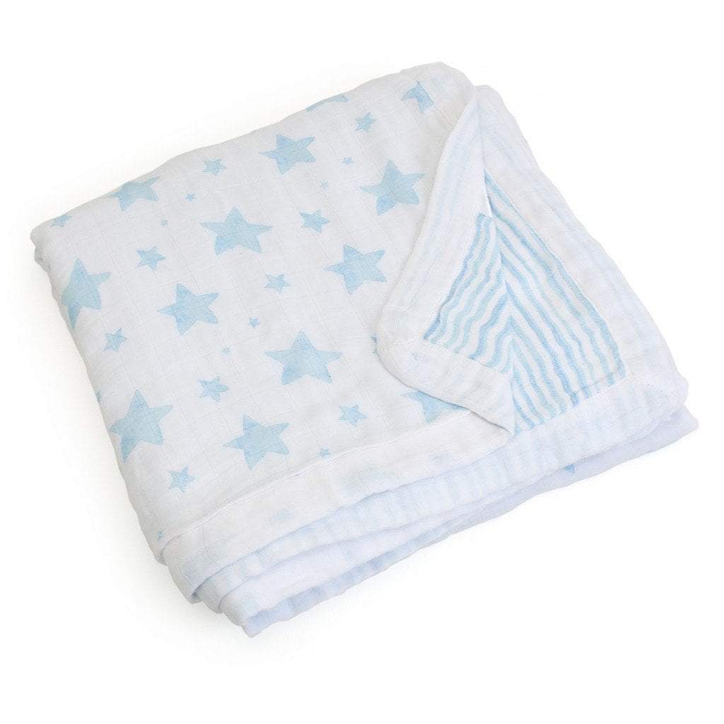 Child to Cherish Goldilocks Blanket Stars and Stripes Blue