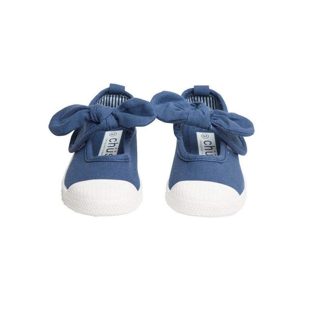 Chus Athena Girl's Bow Canvas Shoe Navy