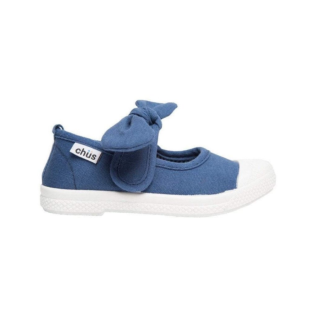 Chus Athena Girl's Bow Canvas Shoe Navy