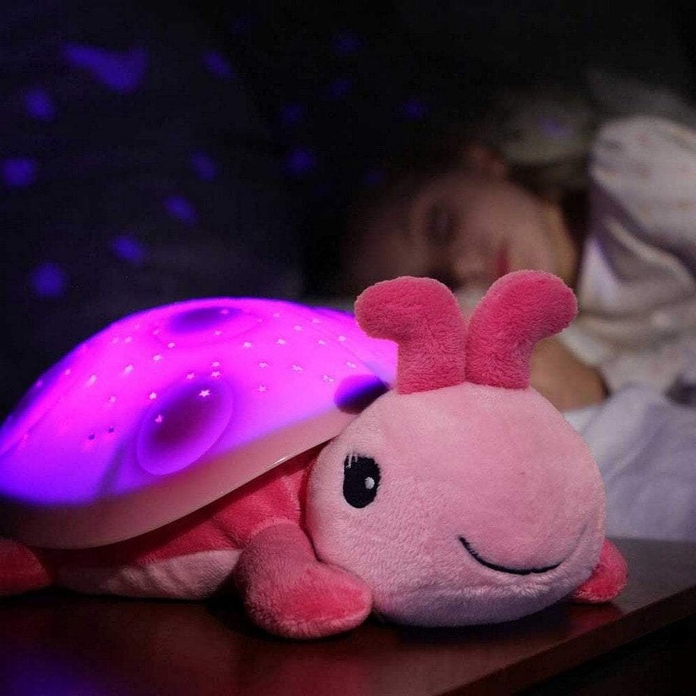 CloudB Twilight Ladybug Pink Starry Projector