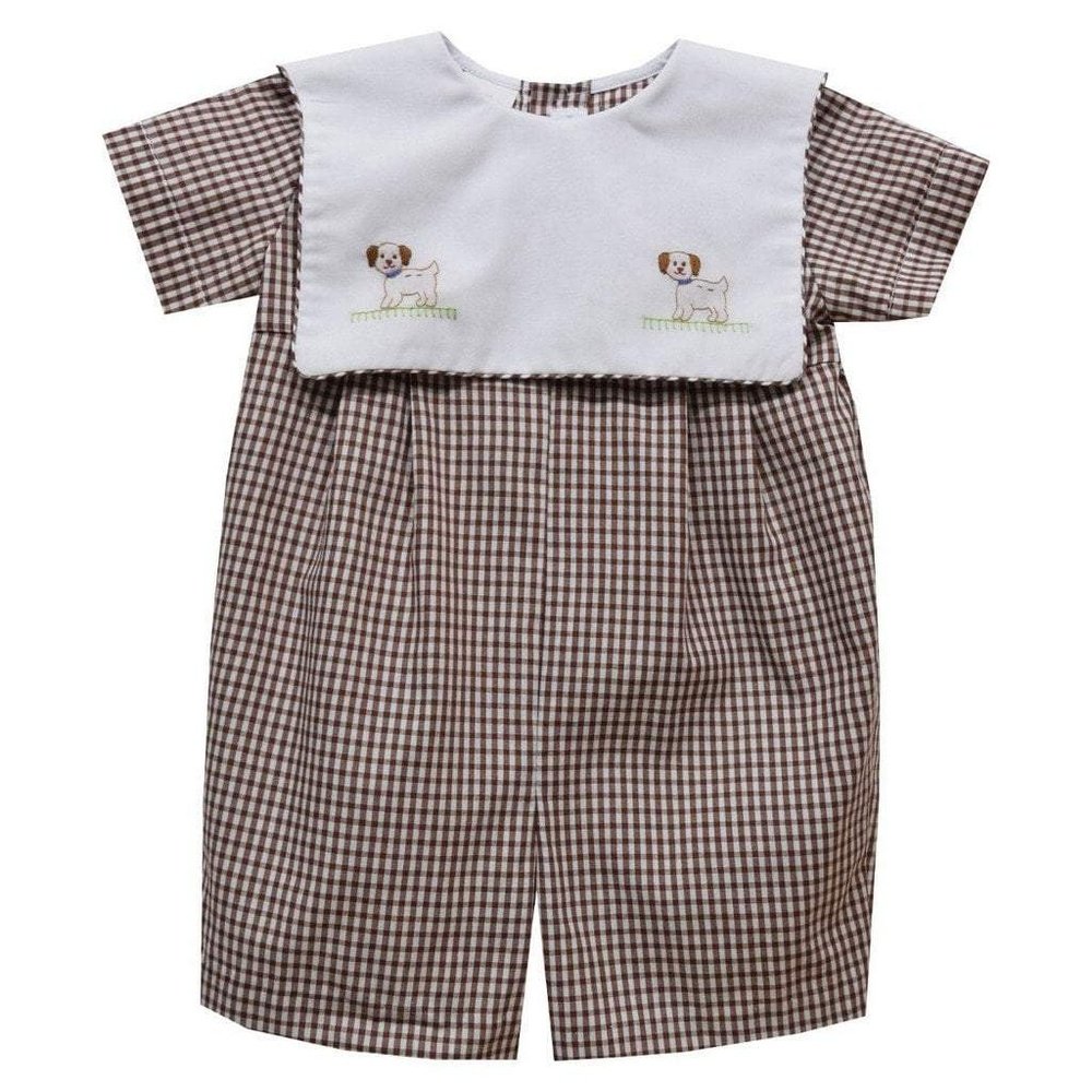 Vive La Fete Inc.Collection Bebe Puppies Shadow Embroidery RomperBabysupermarket
