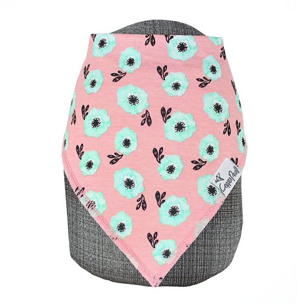 Copper PearlCopper Pearl Baby Bandana Bib Bloom Pink Mint FloralBabysupermarket