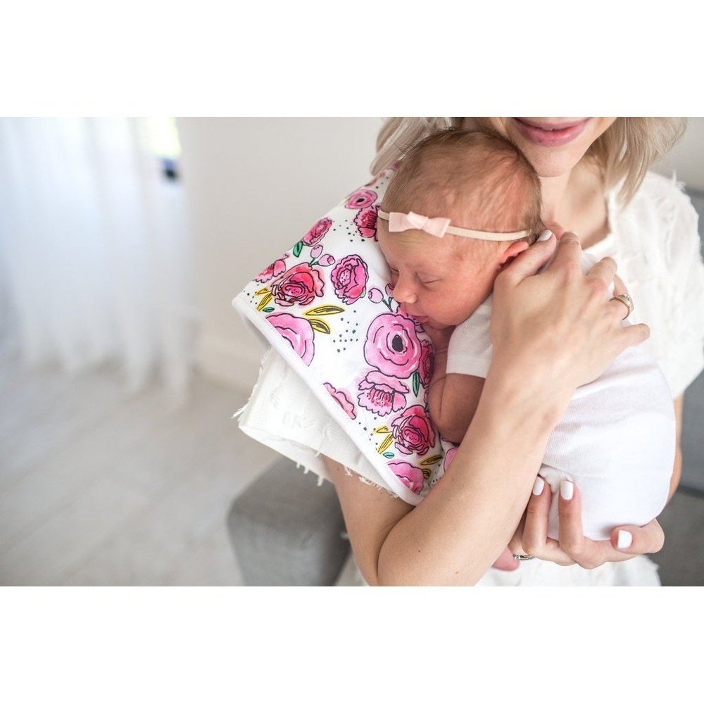 Copper Pearl Burp Cloth 3 Piece Burp Cloth Set Bloom