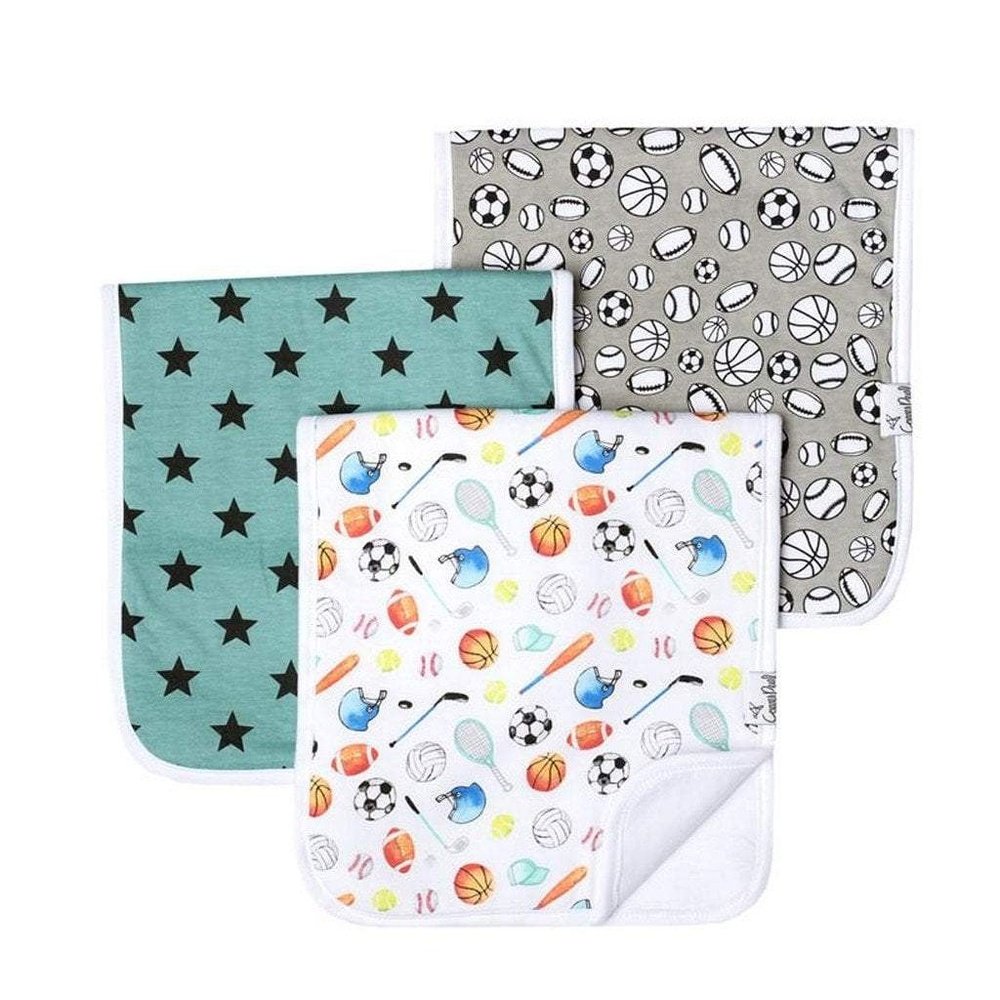 Copper Pearl Burp Cloth 3 Piece Burp Cloth Set Varsity