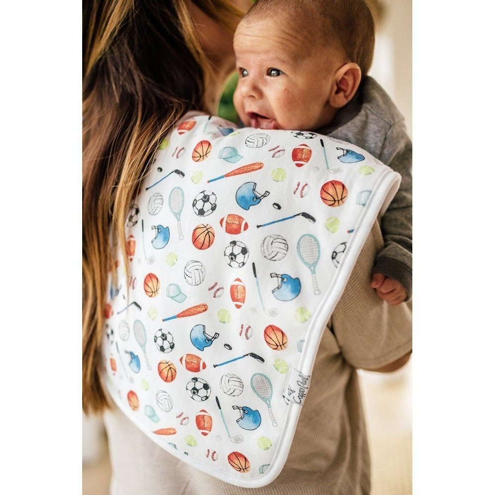 Copper Pearl Burp Cloth 3 Piece Burp Cloth Set Varsity