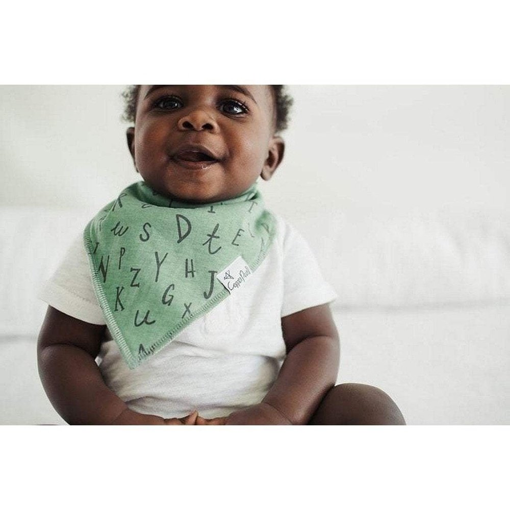 Copper Pearl Chip Alphabet Bandana Bib