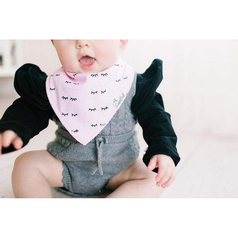 Copper Pearl Sassy Lashes Bandana Bib