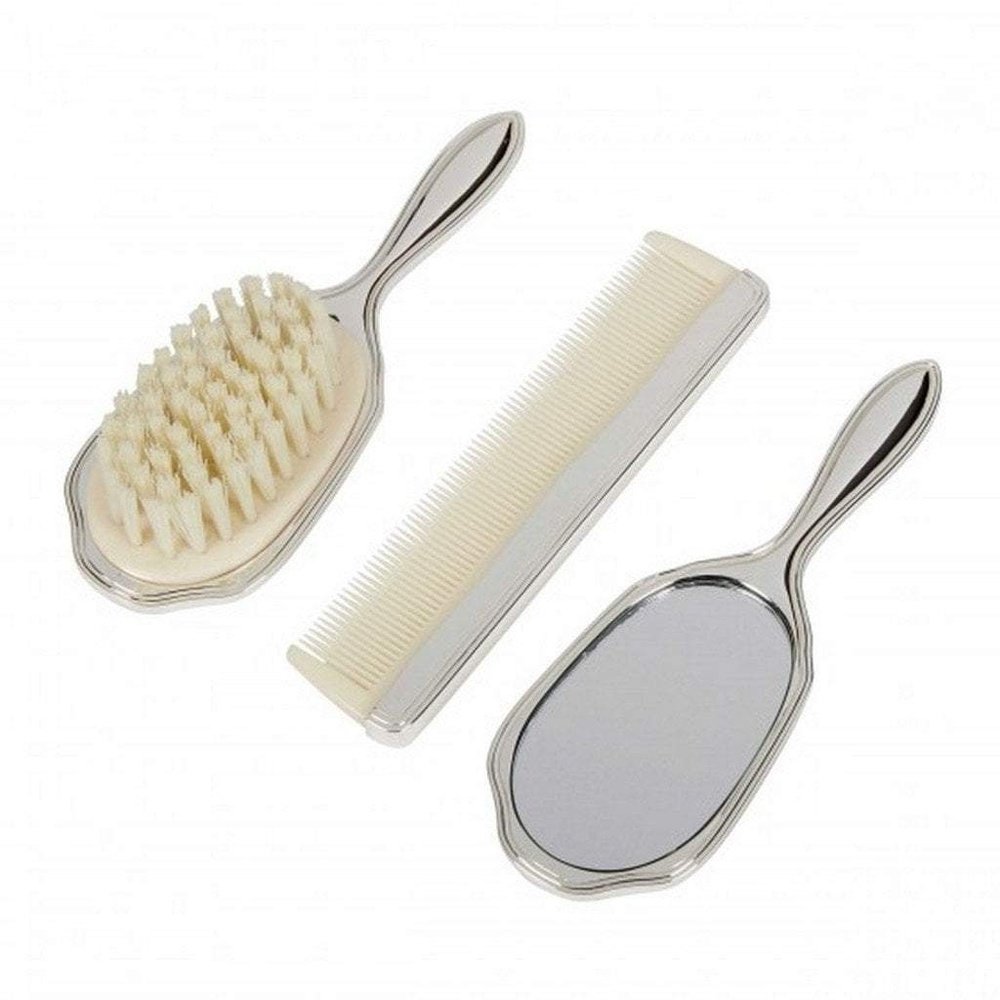 C R GibsonCR Gibson Silver Brush, Comb and Mirror set for New BabyBabysupermarket