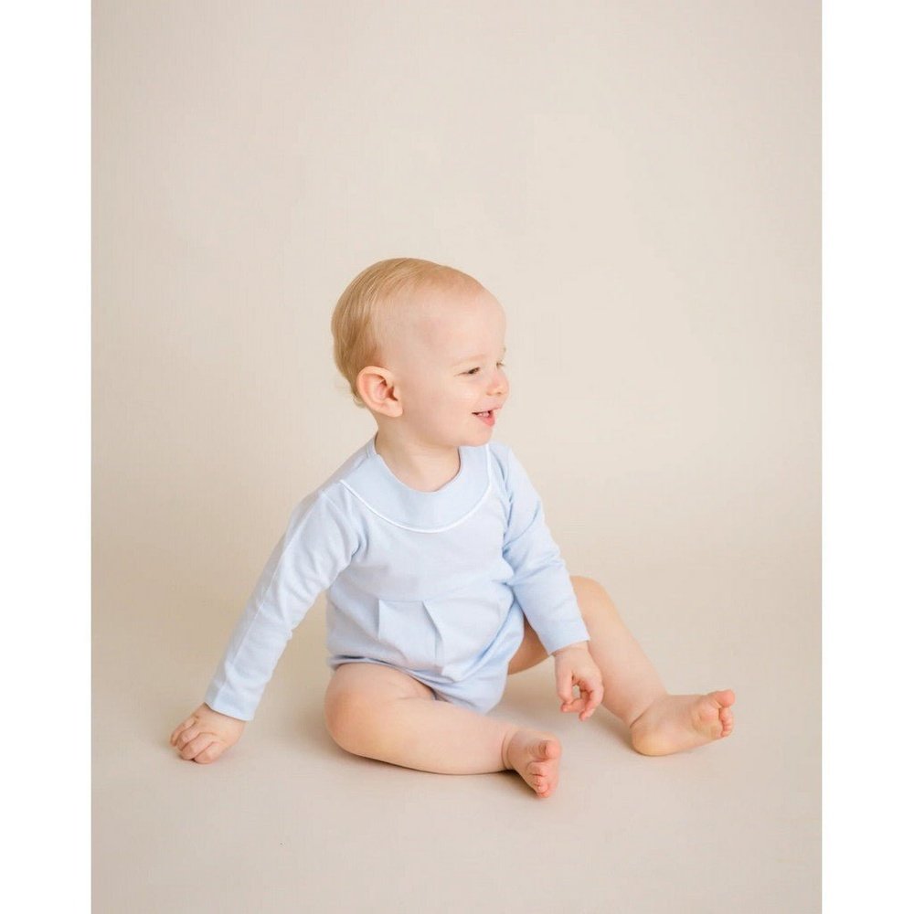 Cuclie Infant Boys Long Sleeve Jersey Bubble Romper