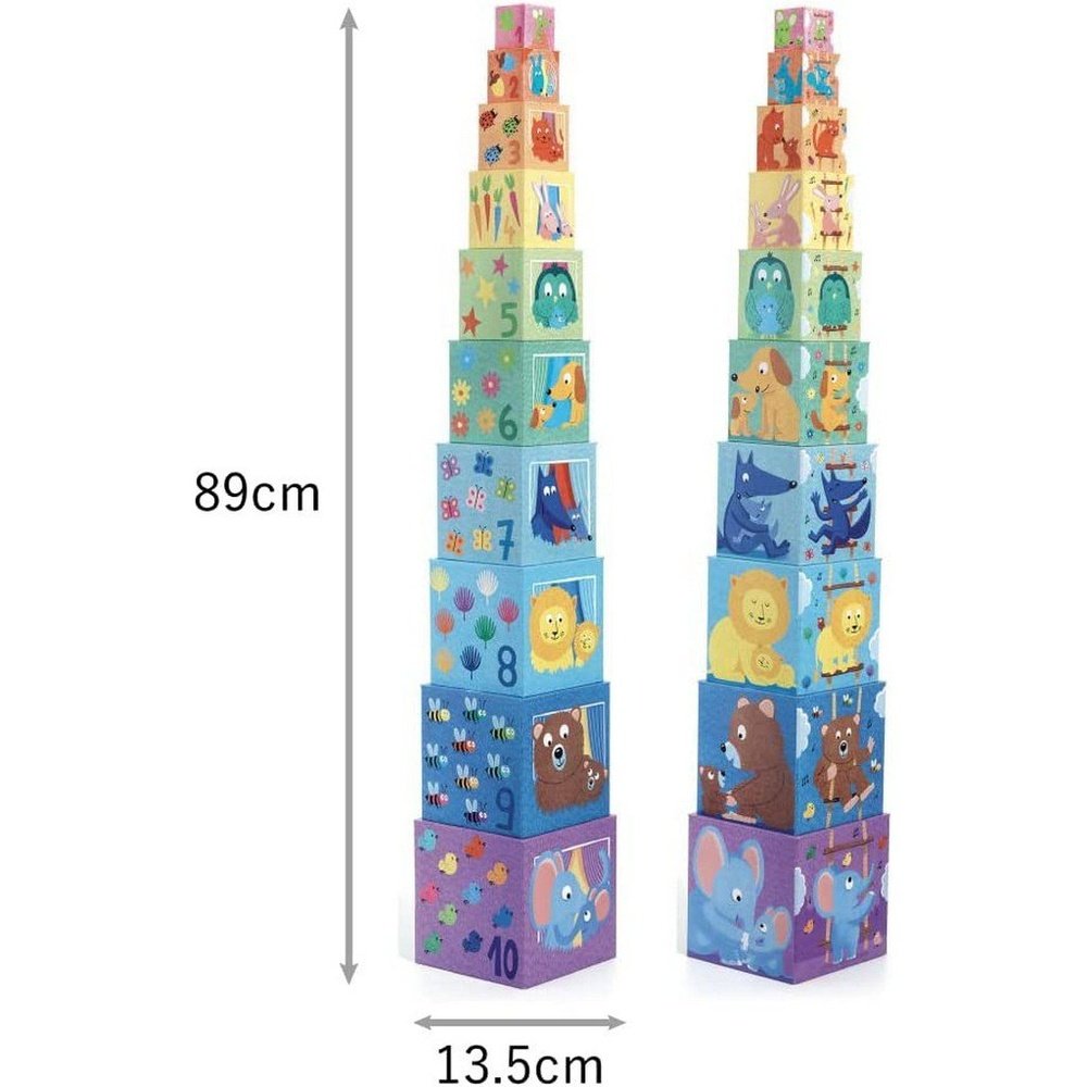 Djeco Blocks & Towers Rainbow Blocks