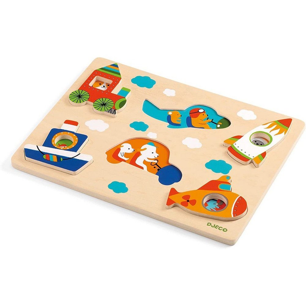 Djeco Wooden Puzzles Vroum