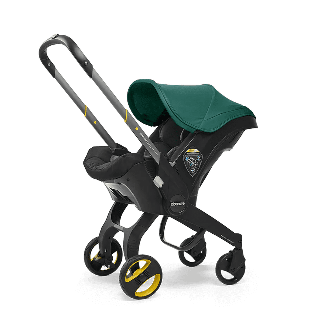 Doona Racing Green Infant Car Seat/Stroller with Base