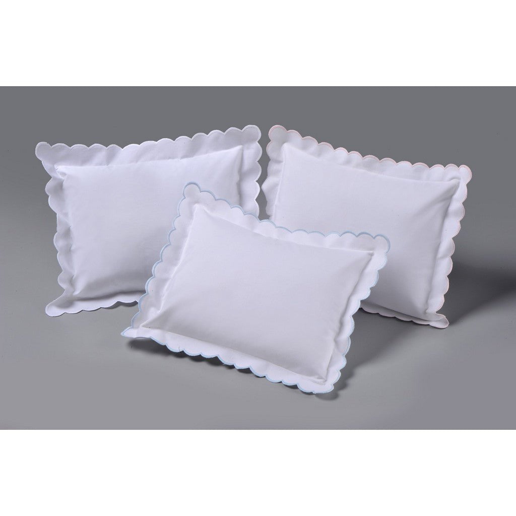 Edward Boutross Double Scallop Hand Embroidered Pillow Sham