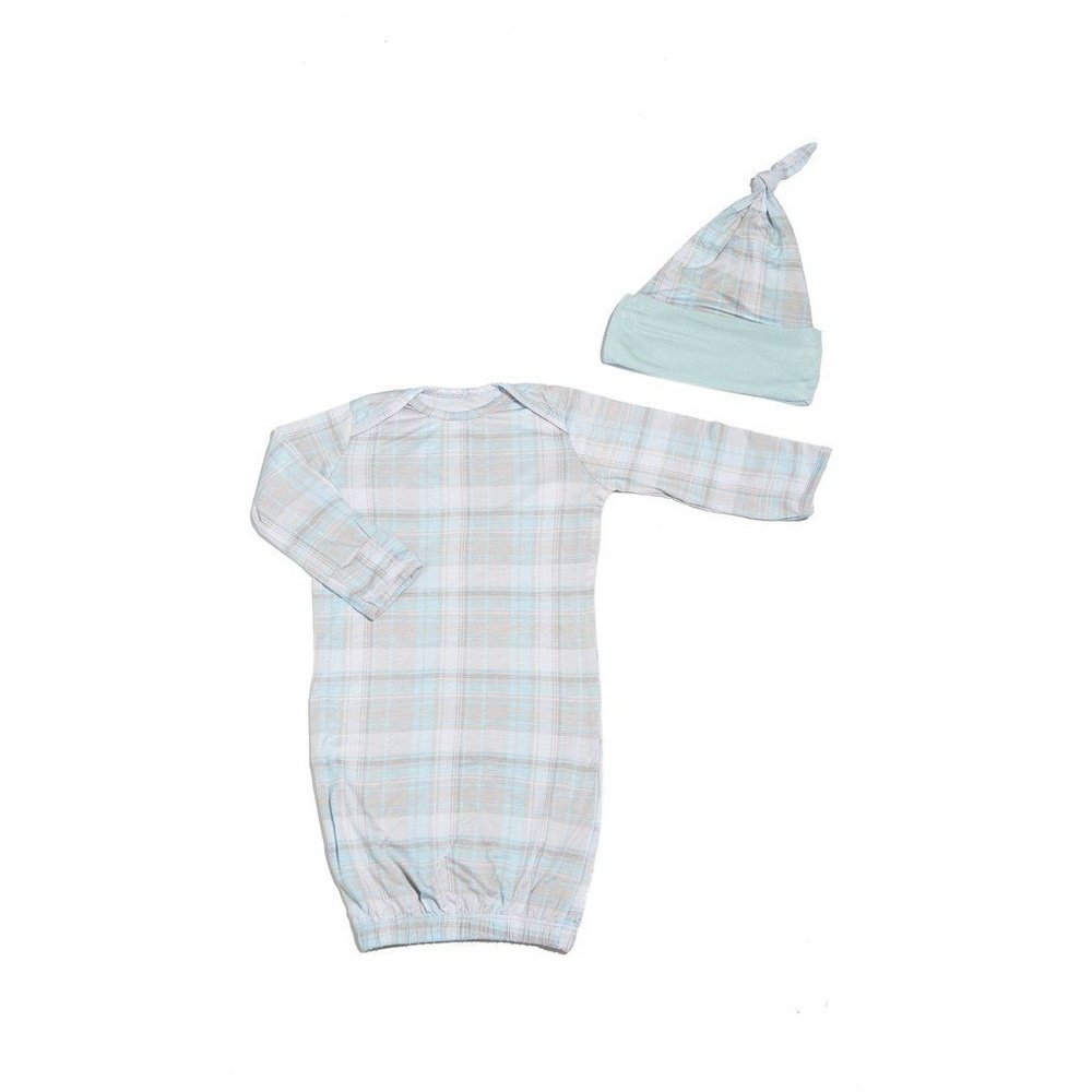 Everly Grey 5 Piece Maternity Loungewear Set Blue Plaid