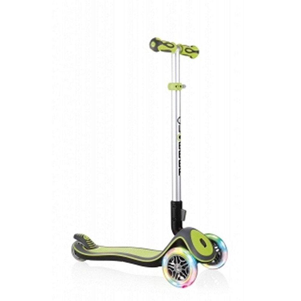 Globber Elite Deluxe Lights Scooter Lime Green