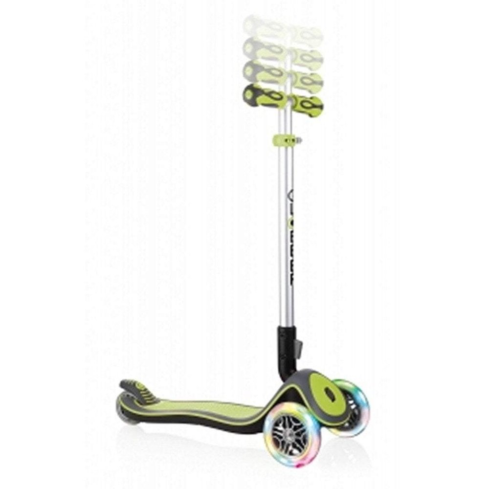 Globber Elite Deluxe Lights Scooter Lime Green