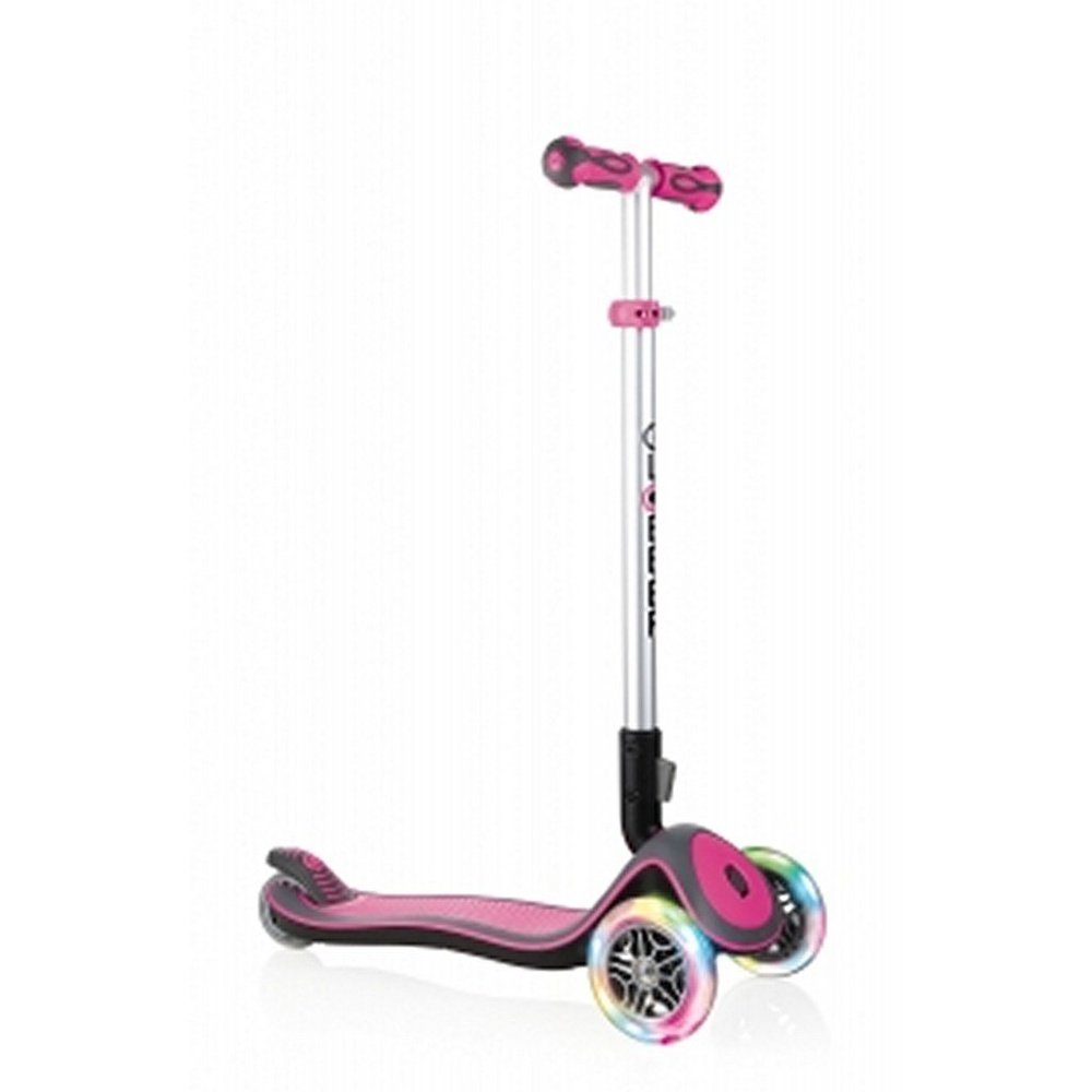 Globber Elite Deluxe Lights Scooter Pink