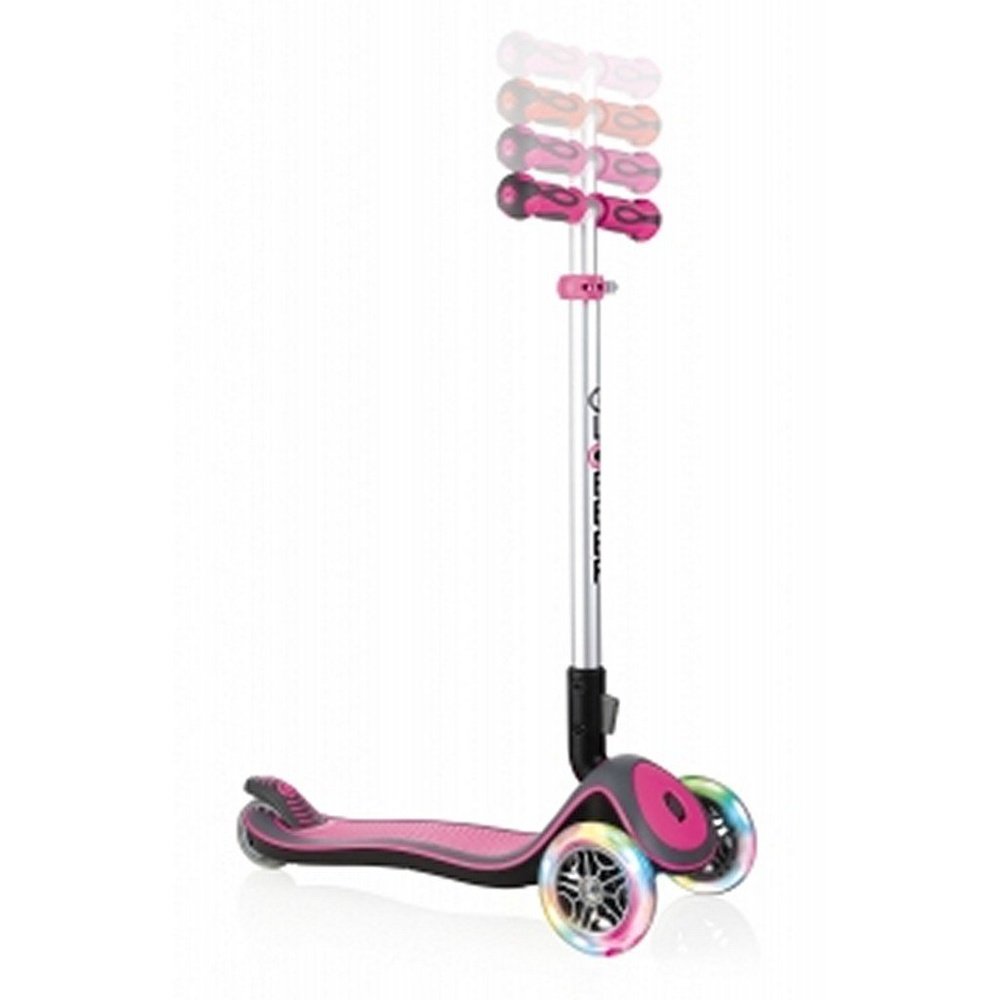 Globber Elite Deluxe Lights Scooter Pink