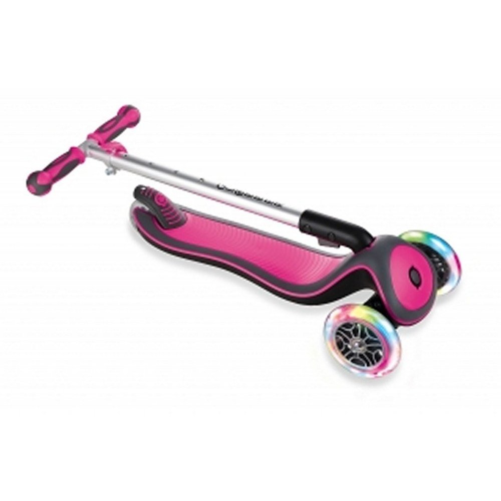 Globber Elite Deluxe Lights Scooter Pink