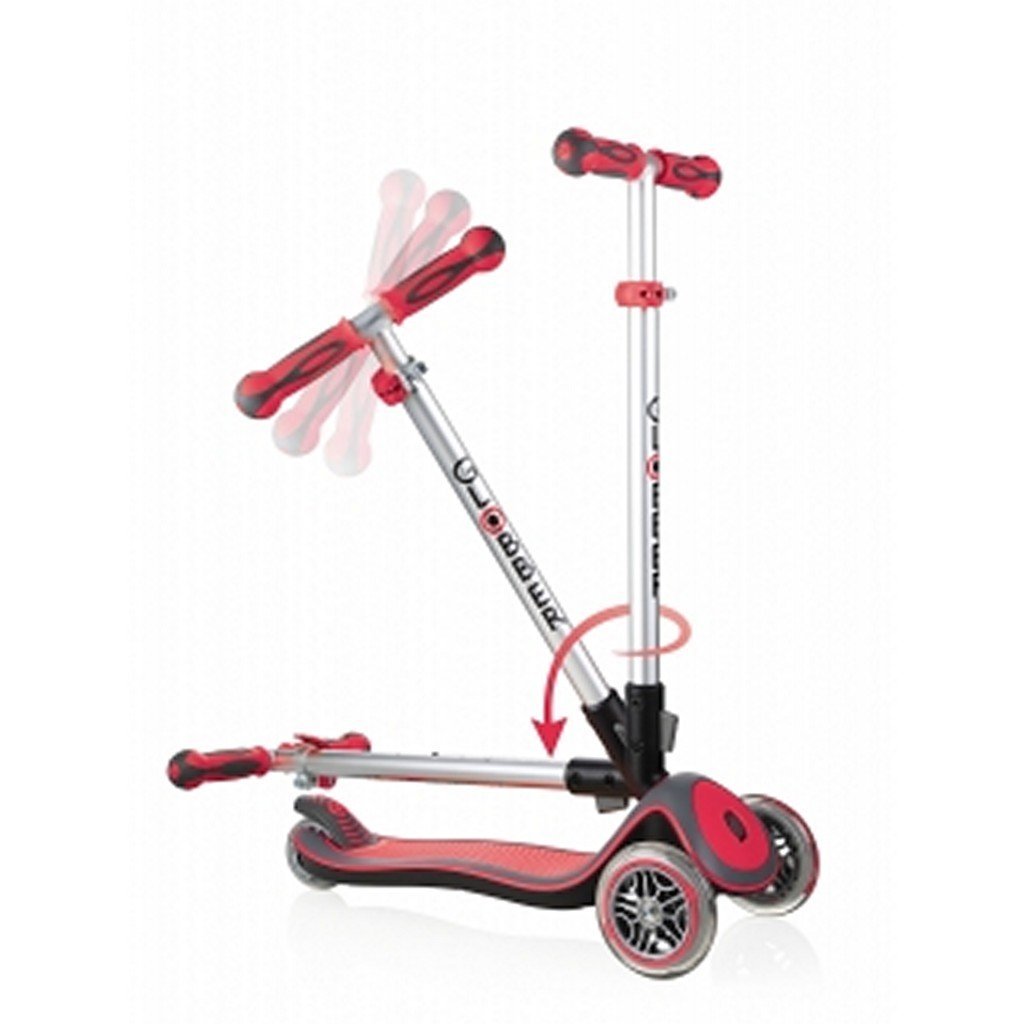 Globber Elite Deluxe Lights Scooter Red