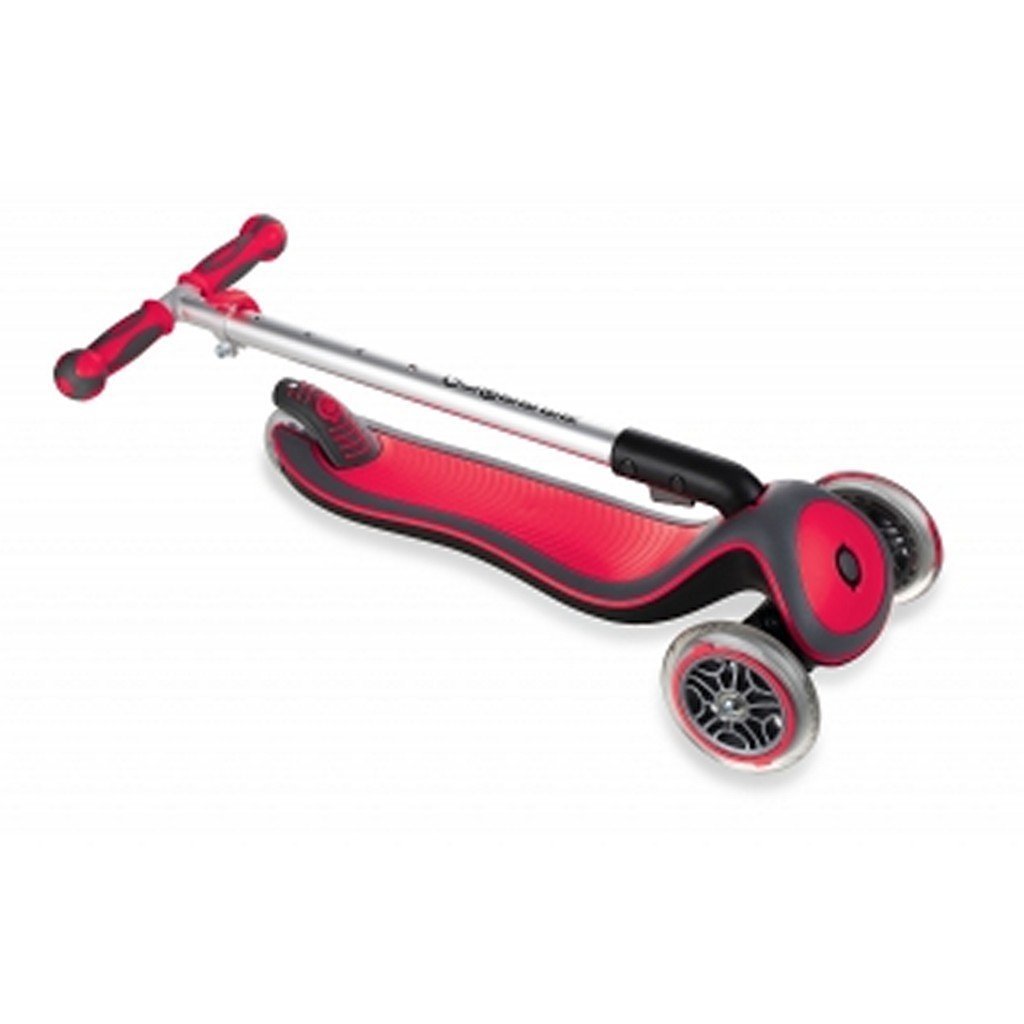 Globber Elite Deluxe Lights Scooter Red