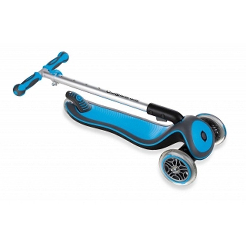 Globber Elite Deluxe Lights Scooter Sky Blue