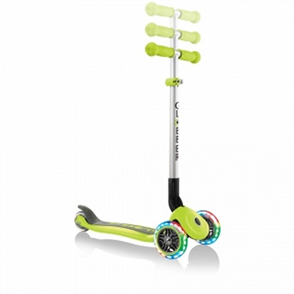 Globber Primo Foldable Lights Scooter Lime Green